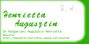 henrietta augusztin business card
